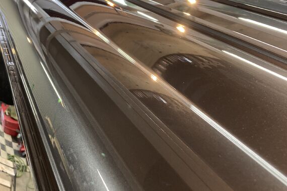 ルーフ　研磨作業