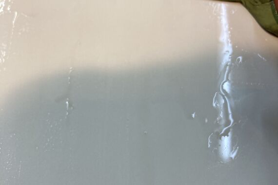 洗車→鉄粉取作業