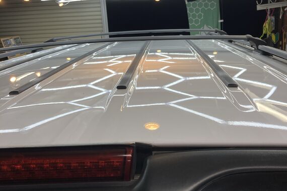 コーティング塗布後ルーフぶ