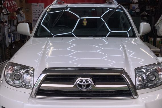 ハイラックスサーフ　ヘッドライトコーティング